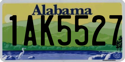 AL license plate 1AK5527