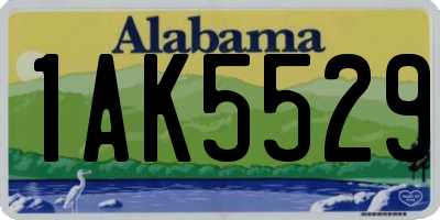 AL license plate 1AK5529
