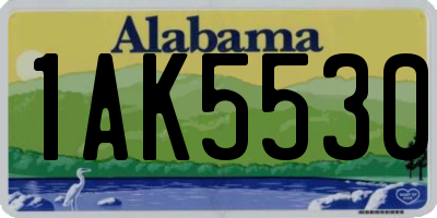 AL license plate 1AK5530