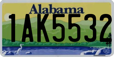 AL license plate 1AK5532