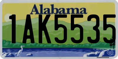 AL license plate 1AK5535