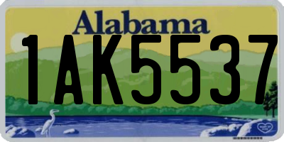 AL license plate 1AK5537