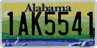 AL license plate 1AK5541