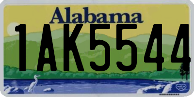 AL license plate 1AK5544