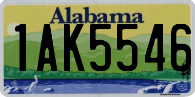 AL license plate 1AK5546