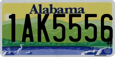 AL license plate 1AK5556