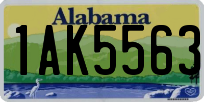 AL license plate 1AK5563