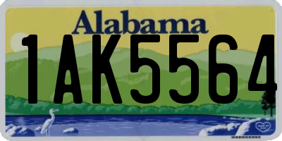 AL license plate 1AK5564