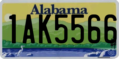 AL license plate 1AK5566