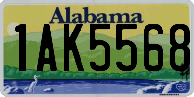 AL license plate 1AK5568