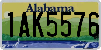 AL license plate 1AK5576