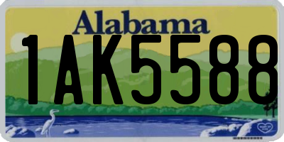 AL license plate 1AK5588