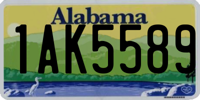 AL license plate 1AK5589