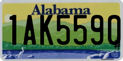 AL license plate 1AK5590