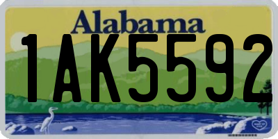 AL license plate 1AK5592