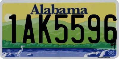 AL license plate 1AK5596