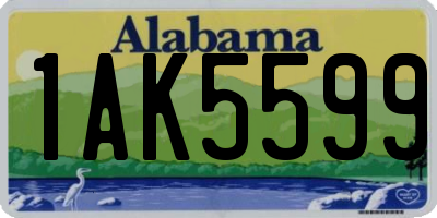 AL license plate 1AK5599