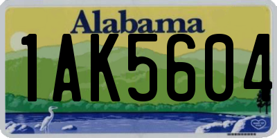 AL license plate 1AK5604