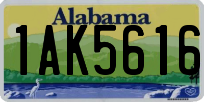 AL license plate 1AK5616
