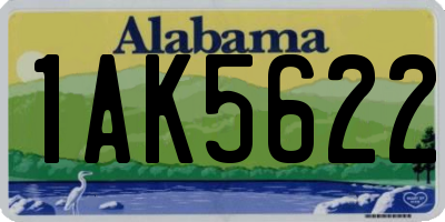 AL license plate 1AK5622