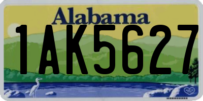 AL license plate 1AK5627