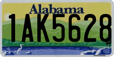 AL license plate 1AK5628