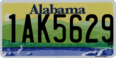 AL license plate 1AK5629
