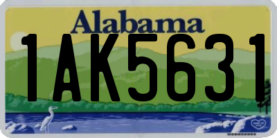 AL license plate 1AK5631