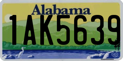 AL license plate 1AK5639