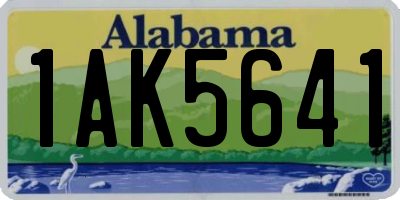 AL license plate 1AK5641