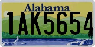 AL license plate 1AK5654