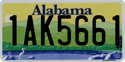 AL license plate 1AK5661