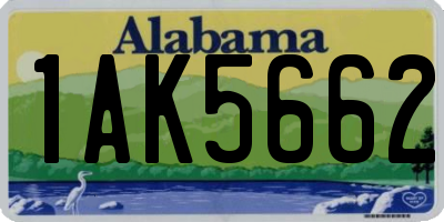 AL license plate 1AK5662