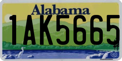 AL license plate 1AK5665