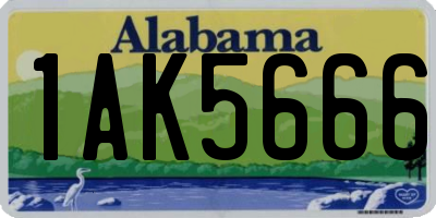 AL license plate 1AK5666