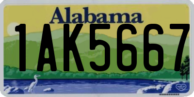 AL license plate 1AK5667
