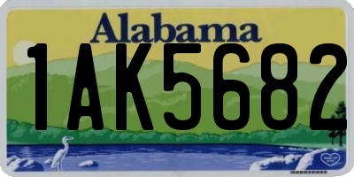 AL license plate 1AK5682