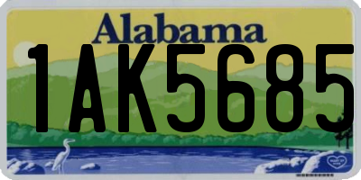 AL license plate 1AK5685