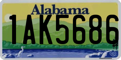 AL license plate 1AK5686