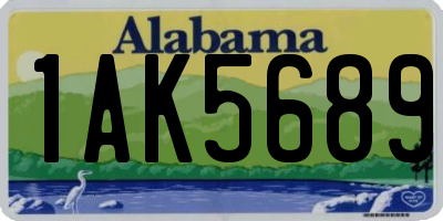 AL license plate 1AK5689