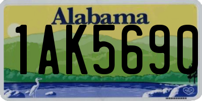AL license plate 1AK5690
