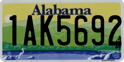 AL license plate 1AK5692