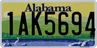 AL license plate 1AK5694