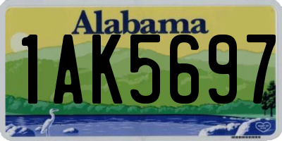 AL license plate 1AK5697