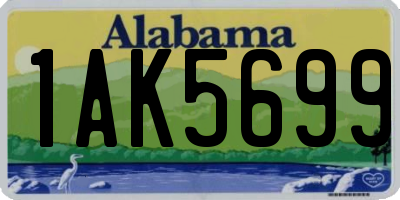 AL license plate 1AK5699