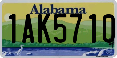 AL license plate 1AK5710