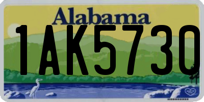 AL license plate 1AK5730