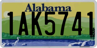 AL license plate 1AK5741