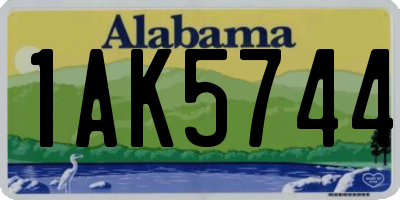AL license plate 1AK5744