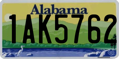 AL license plate 1AK5762